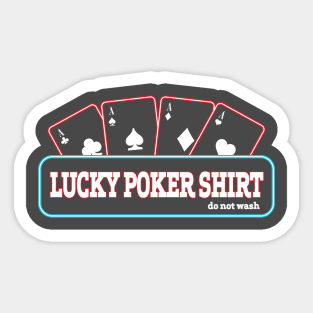 Lucky Poker Tee Tshirt Sticker
